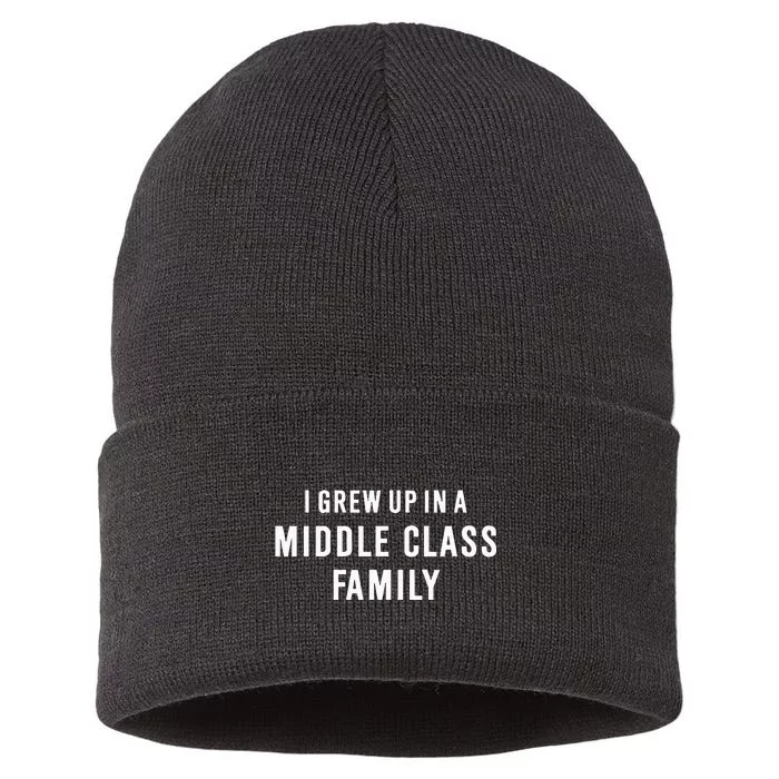 I Grew Up In A Middle Class Family Sustainable Knit Beanie