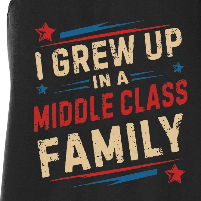 I Grew Up In A Middle Class Family Kamala Harris Answers All Women's Racerback Tank