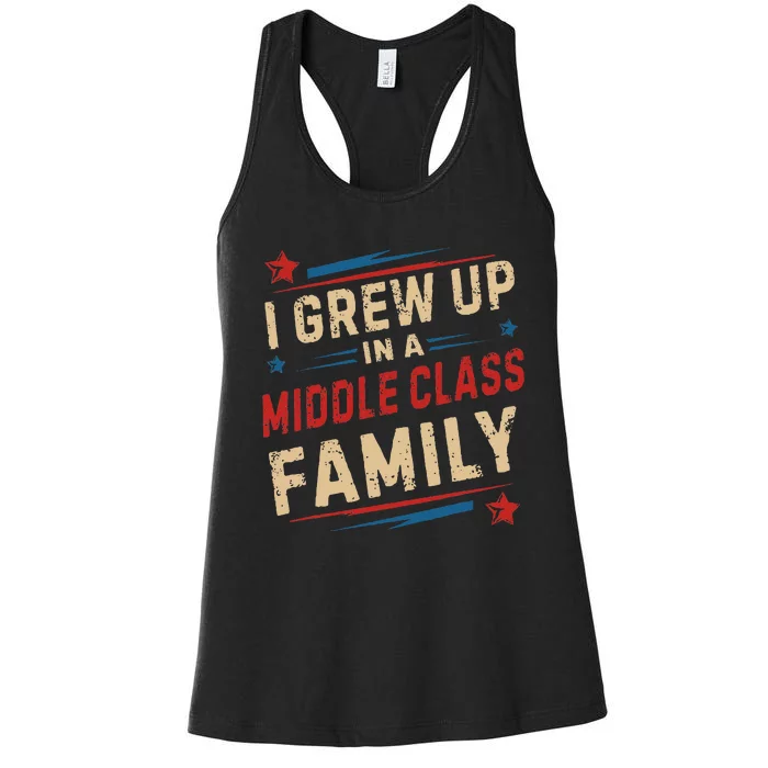 I Grew Up In A Middle Class Family Kamala Harris Answers All Women's Racerback Tank