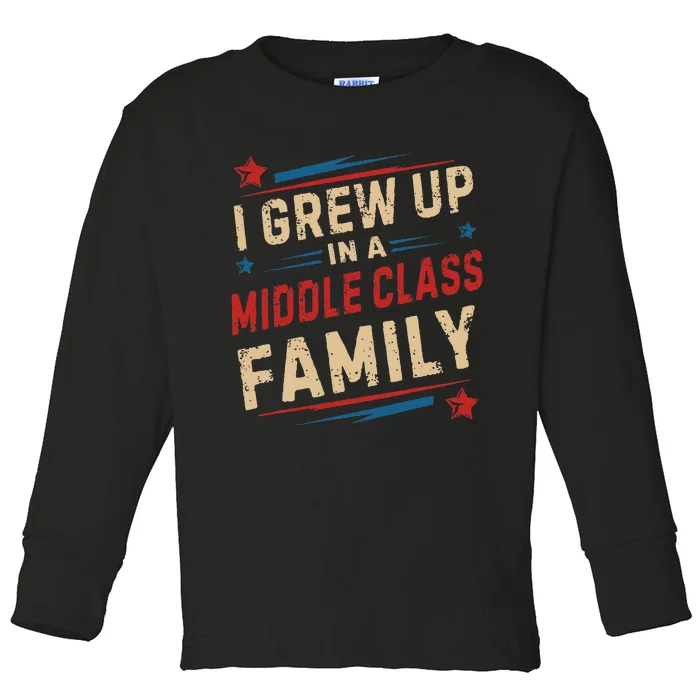 I Grew Up In A Middle Class Family Kamala Harris Answers All Toddler Long Sleeve Shirt