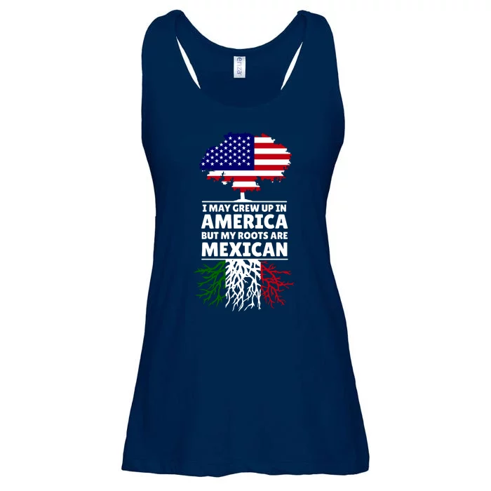 I Grew Up In America But My Roots Are Mexican Ladies Essential Flowy Tank