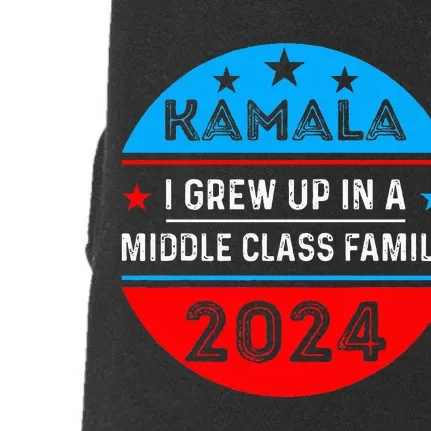 I Grew Up In A Middle Class Family Proud Kamala Harris 2024 Doggie 3-End Fleece Hoodie