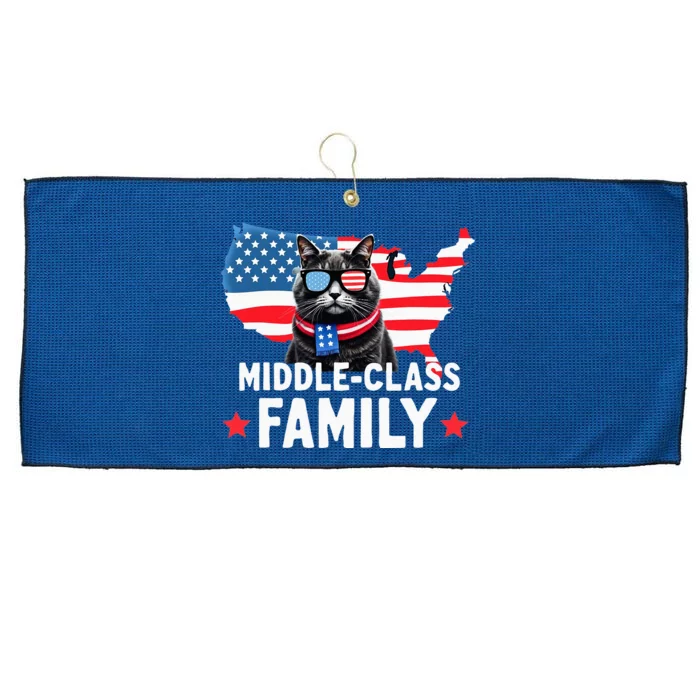 I Grew Up In A Middle Class Family Kamala Harris 2024 Large Microfiber Waffle Golf Towel