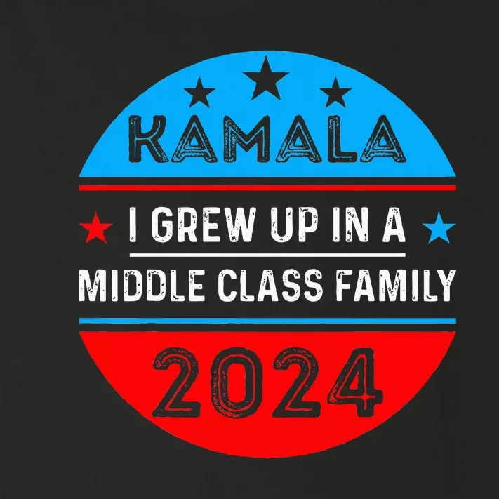 I Grew Up In A Middle Class Family Proud Kamala Harris 2024 Toddler Long Sleeve Shirt