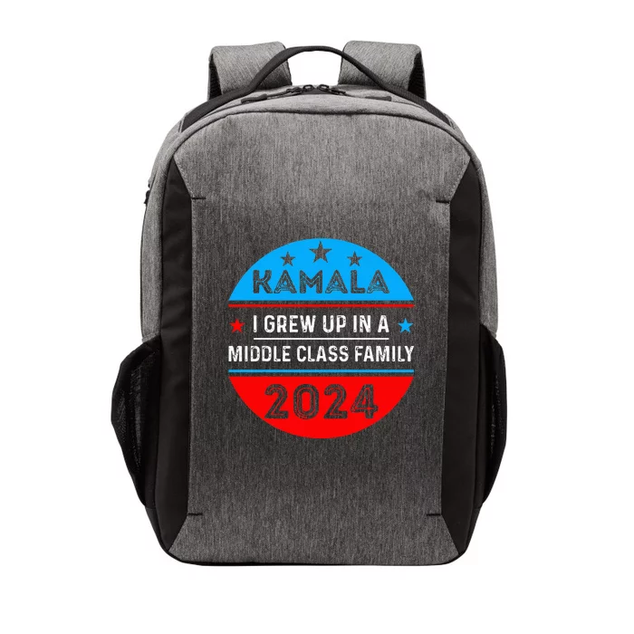 I Grew Up In A Middle Class Family Proud Kamala Harris 2024 Vector Backpack