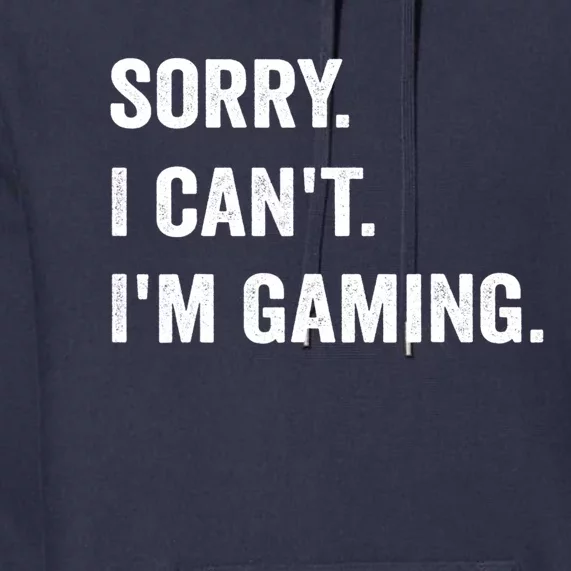 I'm Gaming Video Games Funny Gamer Gift For Boys Teen Premium Hoodie