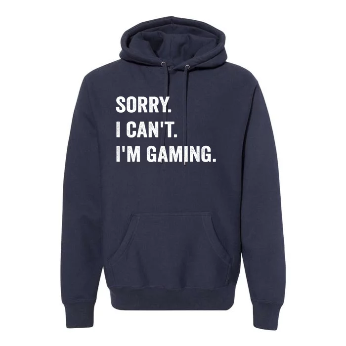 I'm Gaming Video Games Funny Gamer Gift For Boys Teen Premium Hoodie