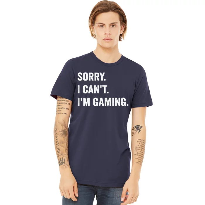 I'm Gaming Video Games Funny Gamer Gift For Boys Teen Premium T-Shirt