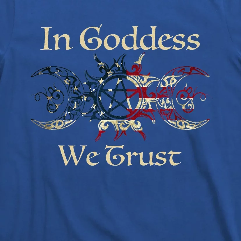 In Goddess We Trust Witch Lover American Flag T-Shirt