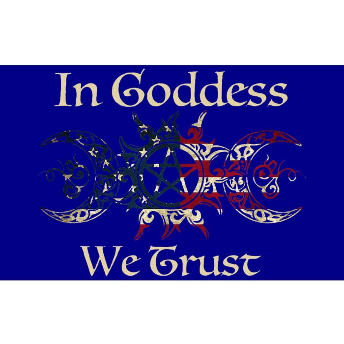 In Goddess We Trust Witch Lover American Flag Bumper Sticker