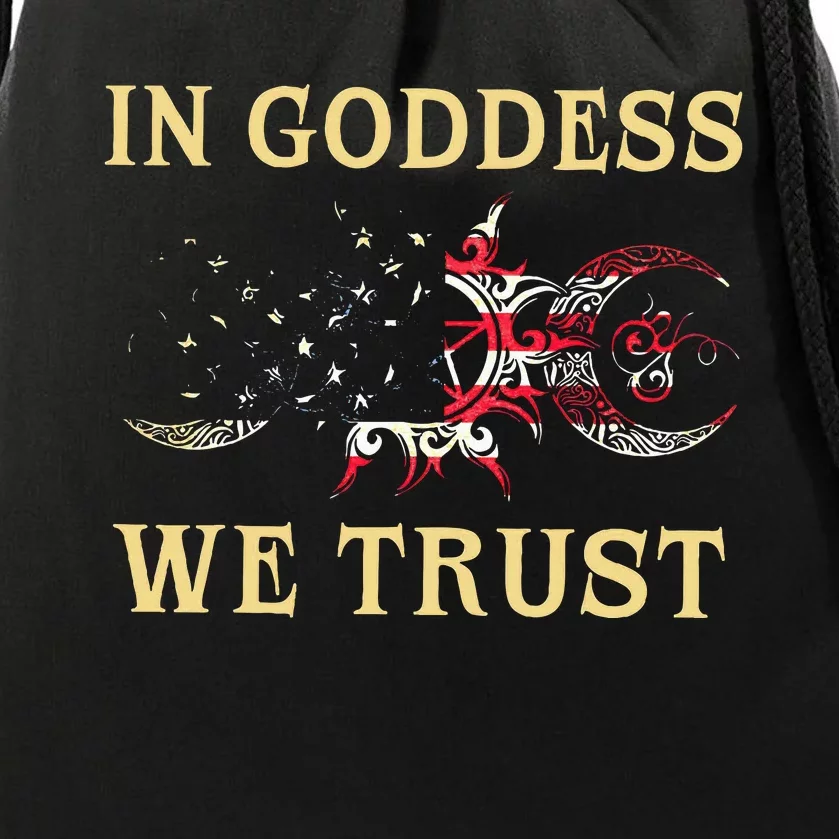 In Goddess We Trust Drawstring Bag