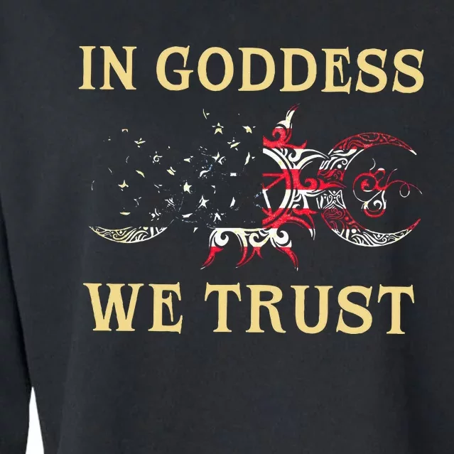 In Goddess We Trust Cropped Pullover Crew