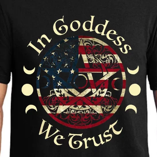 in goddess we trust witch lover american flag Pajama Set