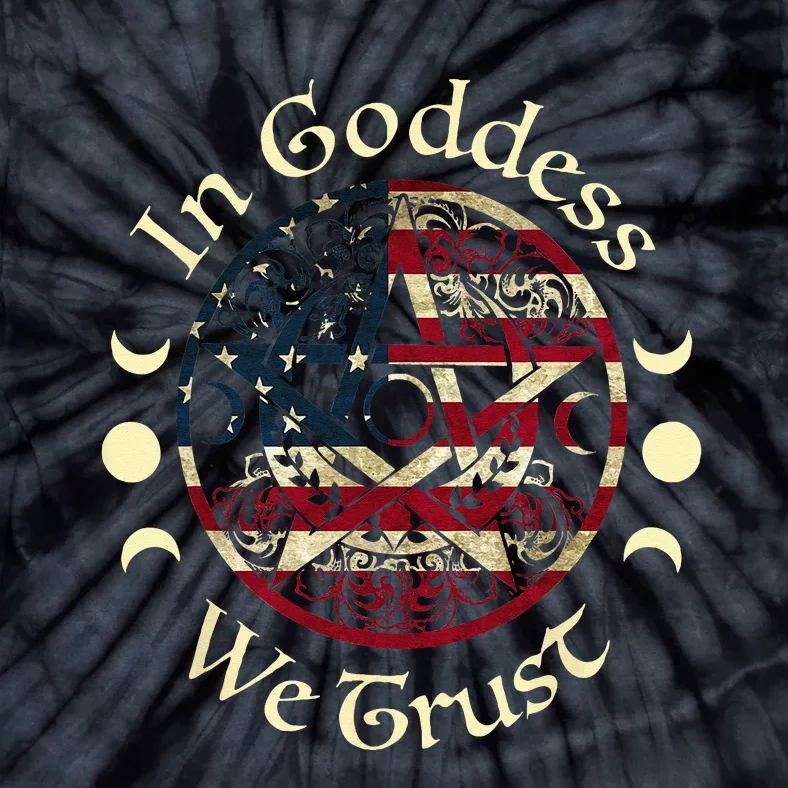 in goddess we trust witch lover american flag Tie-Dye T-Shirt