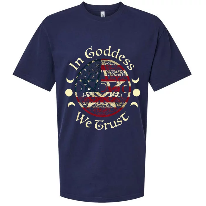 in goddess we trust witch lover american flag Sueded Cloud Jersey T-Shirt