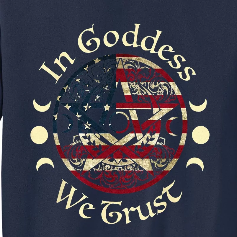 In Goddess We Trust Witch Lover American Flag Sweatshirt