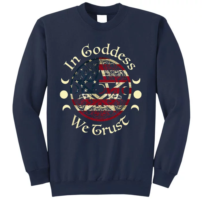 In Goddess We Trust Witch Lover American Flag Sweatshirt