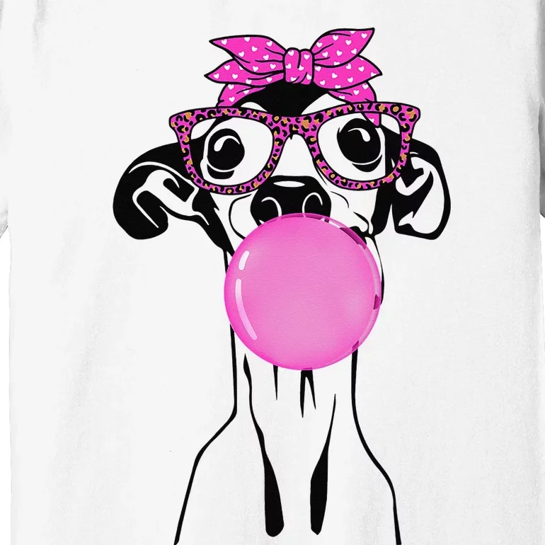 Italian Greyhound with bubble gum bandana glasses Premium T-Shirt