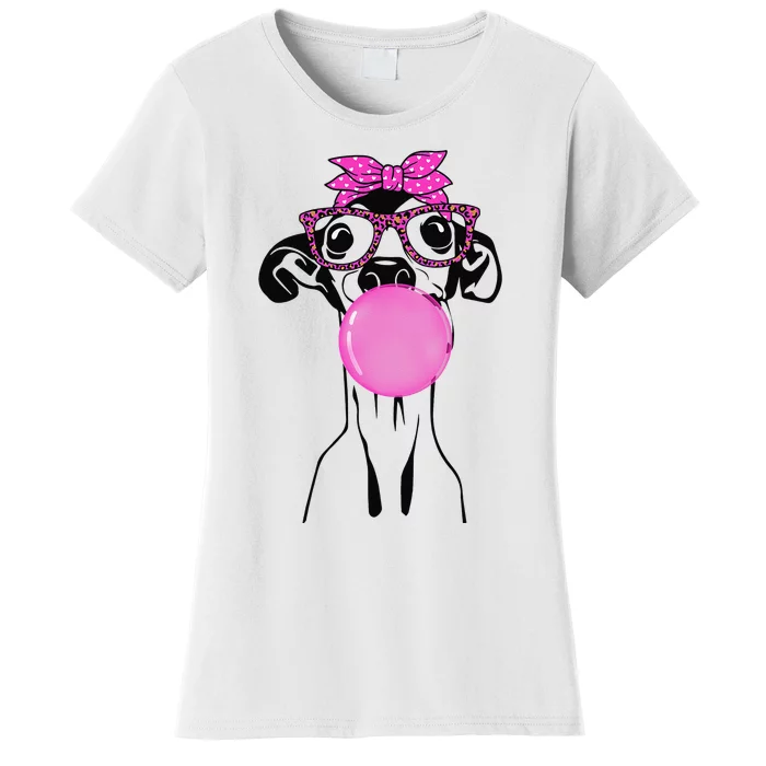 Italian Greyhound with bubble gum bandana glasses Women's T-Shirt