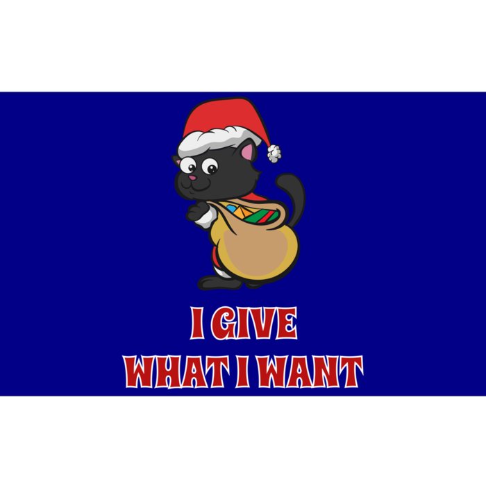 I Give What I Want Santa Cat Christmas Cheer Gift Bumper Sticker