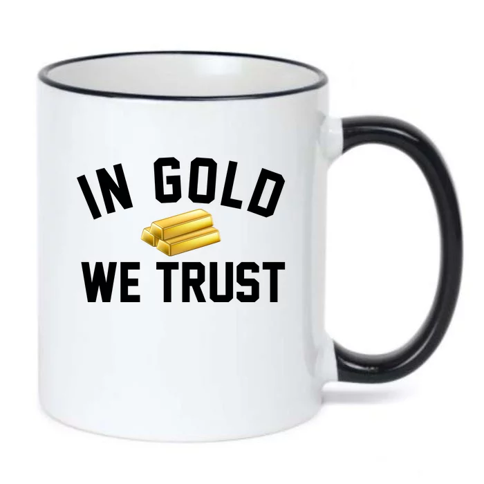 In Gold We Trust Black Color Changing Mug