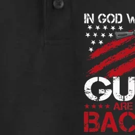 In God We Trust Guns Are Just Backup Patriotic Dry Zone Grid Performance Polo