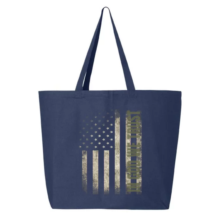 In God We Trust Us Flag Gift 25L Jumbo Tote