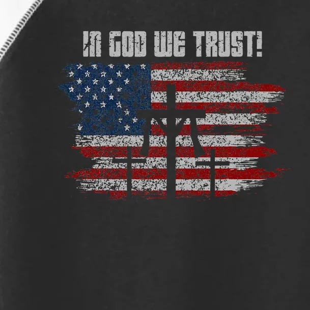 In God We Trust American Christian Bible Verse Toddler Fine Jersey T-Shirt