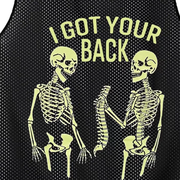 I Got Your Back Halloween Skeleton Skull Sarcastic Mesh Reversible Basketball Jersey Tank