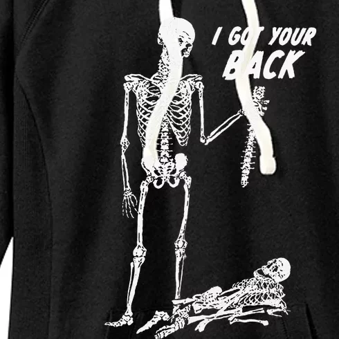 I Got Your Back Halloween Skeleton Women's Fleece Hoodie