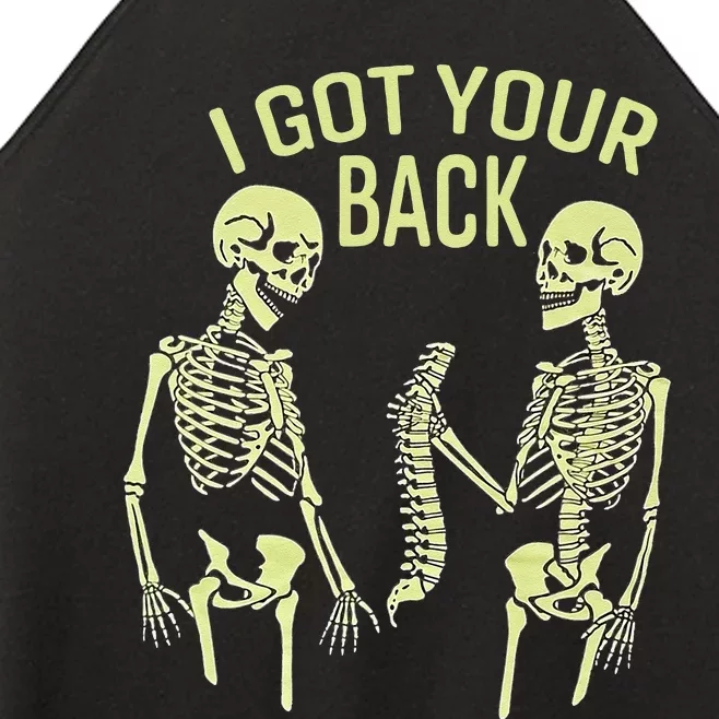 I Got Your Back Halloween Skeleton Skull Sarcastic Women’s Perfect Tri Rocker Tank