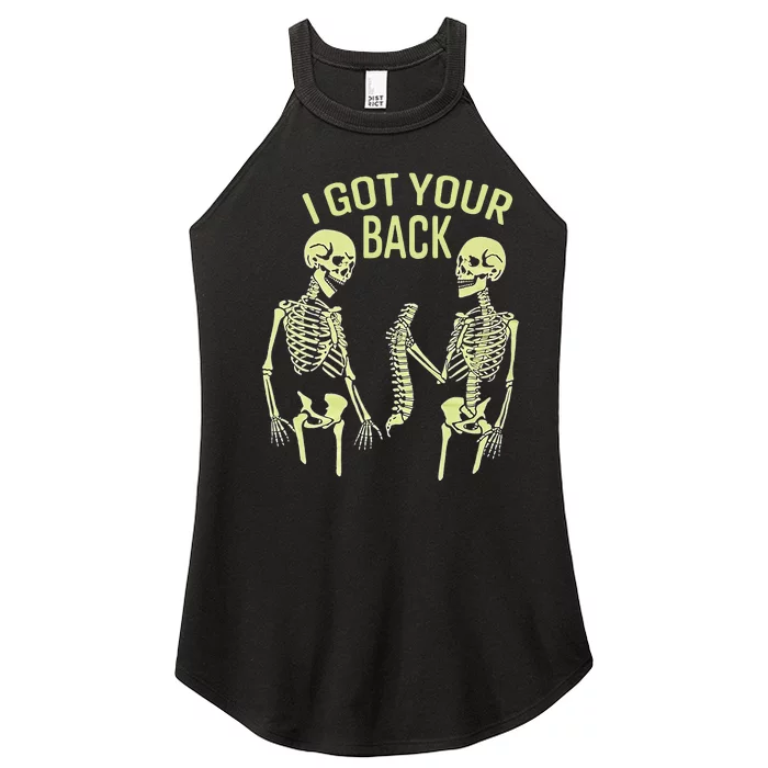 I Got Your Back Halloween Skeleton Skull Sarcastic Women’s Perfect Tri Rocker Tank