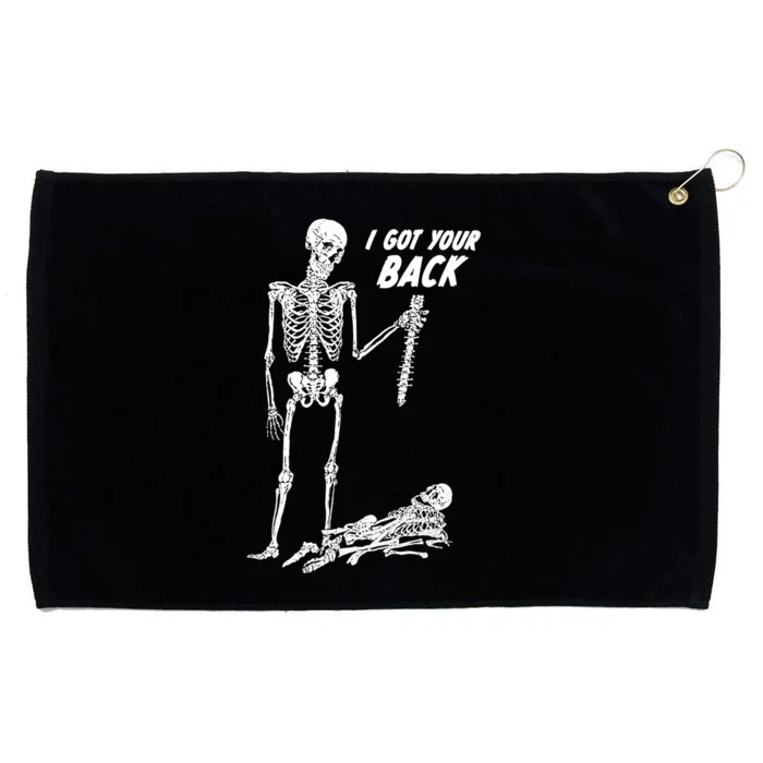 I Got Your Back Halloween Skeleton Skull Sarcastic Grommeted Golf Towel