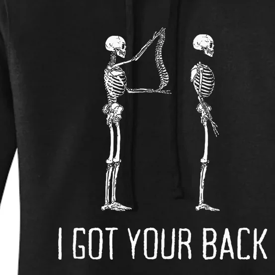 I Got Your Back Funny Skeleton Women's Pullover Hoodie