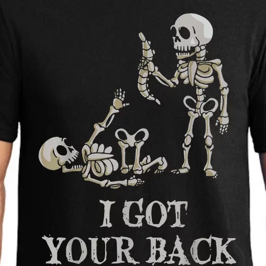 I Got Your Back Halloween Skeleton Pajama Set