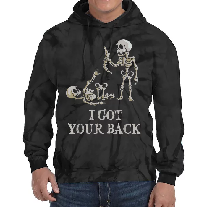 I Got Your Back Halloween Skeleton Tie Dye Hoodie