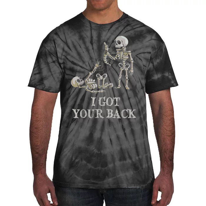 I Got Your Back Halloween Skeleton Tie-Dye T-Shirt