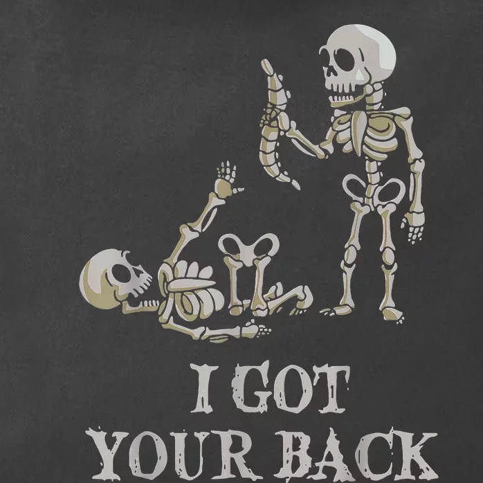 I Got Your Back Halloween Skeleton Zip Tote Bag