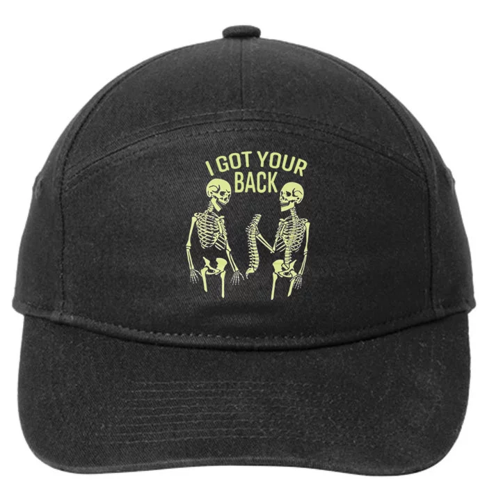 I Got Your Back Halloween Skeleton Skull Sarcastic 7-Panel Snapback Hat