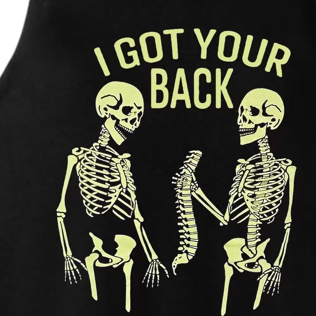 I Got Your Back Halloween Skeleton Skull Sarcastic Ladies Tri-Blend Wicking Tank