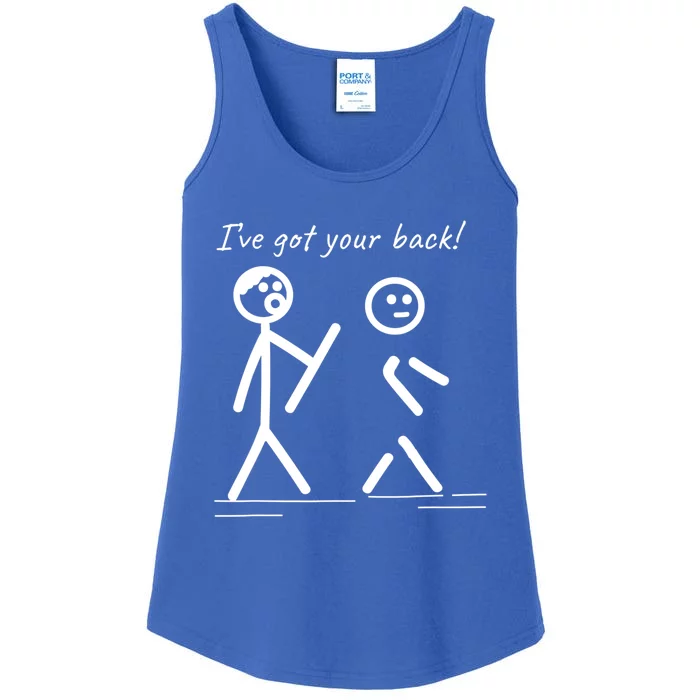 I Got Your Back Stick Figure Friendship Sarcasm Teens Funny Ladies Essential Tank