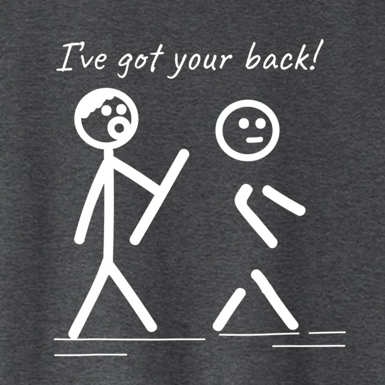 I Got Your Back Stick Figure Friendship Sarcasm Teens Funny Women's Crop Top Tee