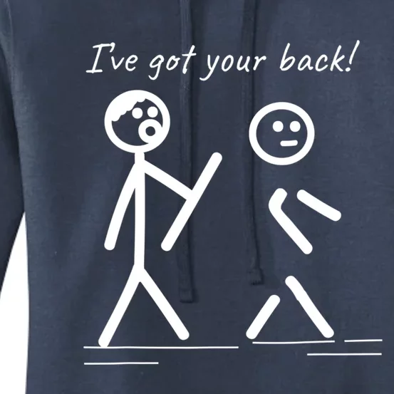 I Got Your Back Stick Figure Friendship Sarcasm Teens Funny Women's Pullover Hoodie