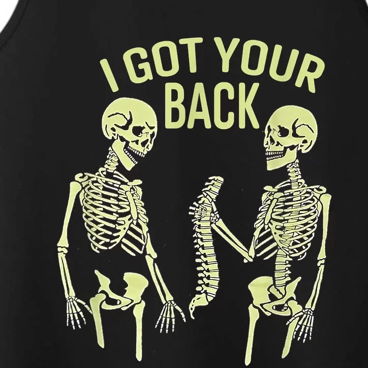 I Got Your Back Halloween Skeleton Skull Sarcastic Performance Tank