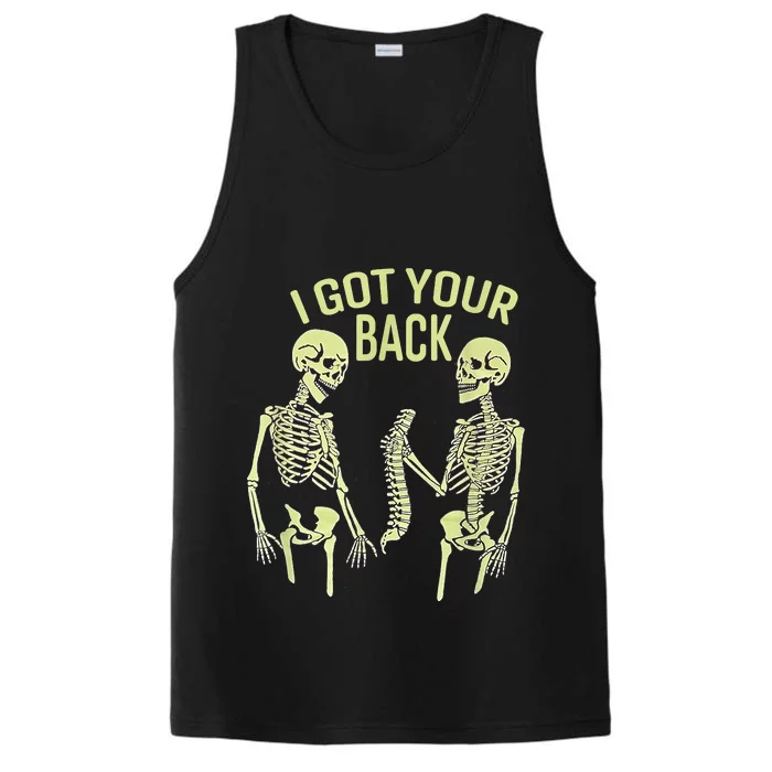 I Got Your Back Halloween Skeleton Skull Sarcastic Performance Tank