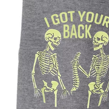 I Got Your Back Halloween Skeleton Skull Sarcastic Doggie 3-End Fleece Hoodie