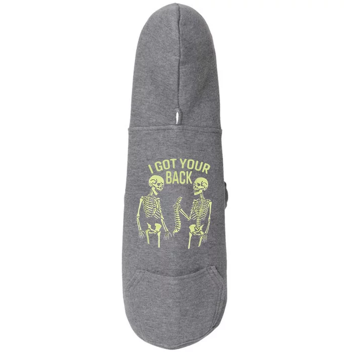 I Got Your Back Halloween Skeleton Skull Sarcastic Doggie 3-End Fleece Hoodie