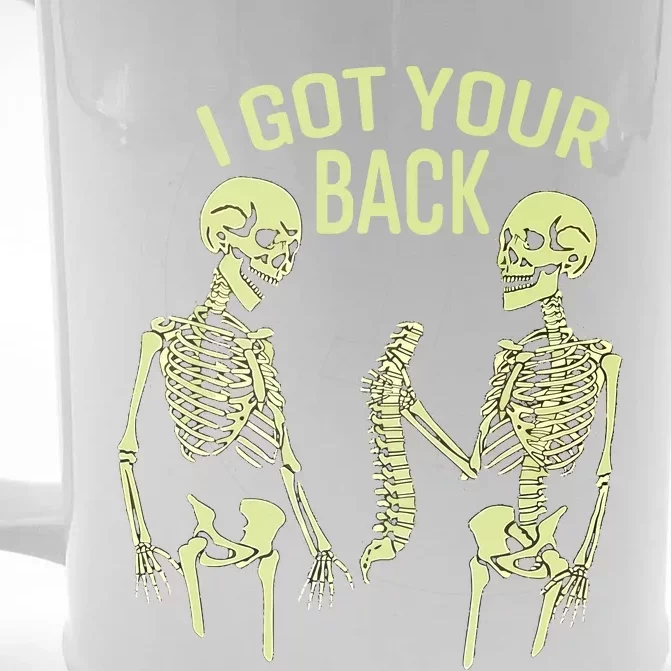 I Got Your Back Halloween Skeleton Skull Sarcastic Front & Back Beer Stein