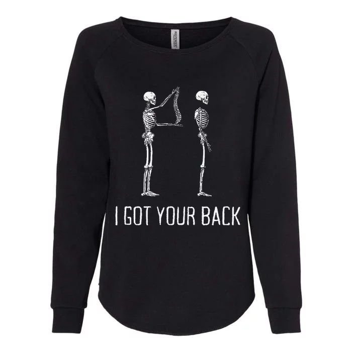 I Got Your Back Funny Skeleton Womens California Wash Sweatshirt