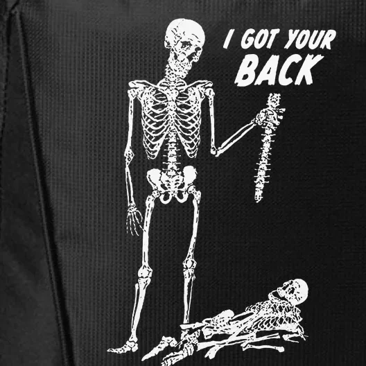 I Got Your Back Halloween Skeleton Skull Sarcastic City Backpack